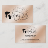 スプレータンスクリプトグリッター金ゴールド 名刺 (正面/裏面)