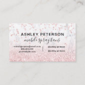 スプレータンズバラ金ゴールドグリッター大理石紙吹雪 名刺 (裏面)