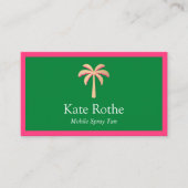 スプレータントロピカル金ゴールドパームツリーグリーン コーリングカード (正面)