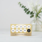 スプレータンニングサロンモダン金ゴールドグリッターロイヤリティ ロイヤリティカード (スタンド正面)