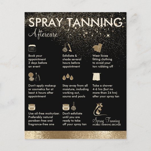 スプレータンニングブロンズ体絵を描アフターケア チラシ (裏面)
