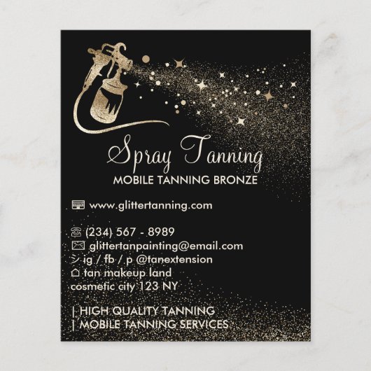 スプレータンニングブロンズ体絵を描アフターケア チラシ (正面)