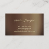 スプレータンニングモダン金ゴールドタイポグラフィ 名刺 (裏面)