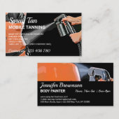 スプレータンニングモバイル体タン絵を描サマーブロンズ 名刺 (正面/裏面)