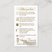 スプレータンニング前後ケアガイドの説明 名刺 (裏面)