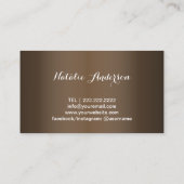 スプレータンニング金ゴールドタイポグラフィサロンスパ 名刺 (裏面)