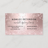 スプレータンバラ金ゴールドグリッター金属紙吹雪 名刺 (裏面)