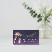 スプレータンパープル&バラ金ゴールドモバイルタンニング 名刺 (スタンド正面)