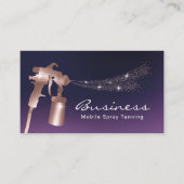 スプレータンパープル&バラ金ゴールドモバイルタンニング 名刺 (正面)