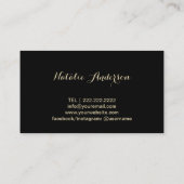 スプレータンブラックモダングリッターモバイルタンニング 名刺 (裏面)