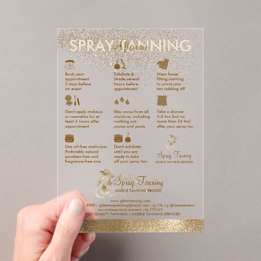 スプレータンブロンズ透明 アクリル招待状 (インサイチュ (ポータブル))