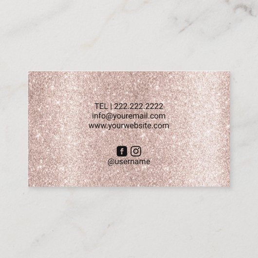 スプレータンモダンバラ金ゴールド移動日焼け 名刺 (裏面)