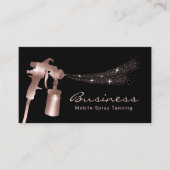 スプレータンモダンバラ金ゴールド移動日焼け 名刺 (正面)