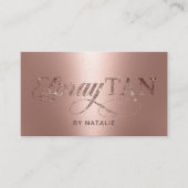 スプレータンモダンバラ金ゴールド移動日焼け 名刺 (正面)