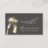 スプレータンモダン金ゴールドモバイルタンニングサービス 名刺 (正面)