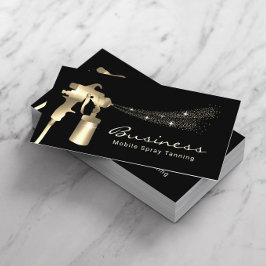 スプレータンモダン金ゴールド移動日焼け 名刺