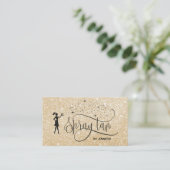 スプレータンモバイルスプレータンニング輝く女の子 名刺 (スタンド正面)