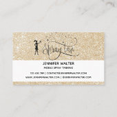 スプレータンモバイルスプレータンニング輝く女の子 名刺 (裏面)