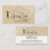 スプレータンモバイルスプレータンニング輝く女の子 名刺 (正面/裏面)