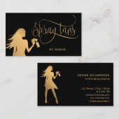 スプレータンモバイルスプレータン金ゴールドキラキラ少女 名刺 (正面/裏面)