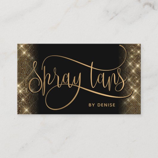 スプレータンモバイルスプレータン金ゴールドキラキラ少女 名刺 (正面)