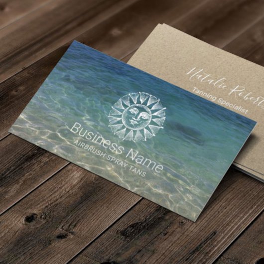 スプレータンヴィンテージサンスパロゴトロピカルビーチ 名刺