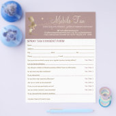 スプレータン事業計画 ピンクの同意免責同意書フォーム チラシ (シングル)