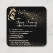 スプレータン後のケア方法と注意事項 スクエア名刺 (正面)