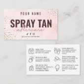 スプレータン指示アフターケアカード 名刺 (正面/裏面)