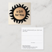 スプレータン日焼けサロンギフト券 スクエア名刺 (正面/裏面)