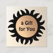 スプレータン日焼けサロンギフト券 スクエア名刺 (正面)