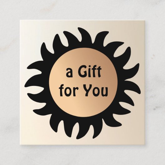 スプレータン日焼けサロンギフト券 スクエア名刺 (正面)