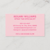 スプレータン日焼けスペシャリストGroovyレトロ 名刺 (裏面)