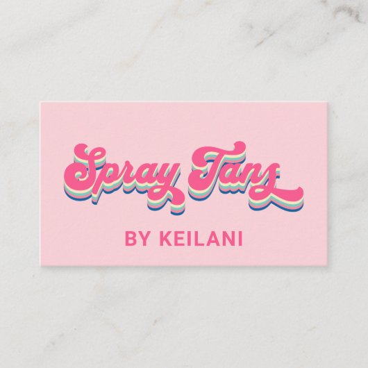 スプレータン日焼けスペシャリストGroovyレトロ 名刺 (正面)