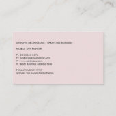 スプレータン ミニマル ボディ スキンケア ピンク 名刺 (裏面)