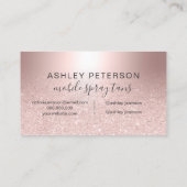 スプレーバラ金ゴールドグラデーショングリッター金属箔 名刺 (裏面)