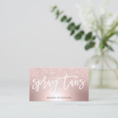 スプレーバラ金ゴールドグラデーショングリッター金属箔 名刺 (スタンド正面)