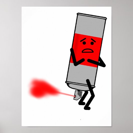 スプレーファルト絵を描ポおもしろいスター ポスター (正面)