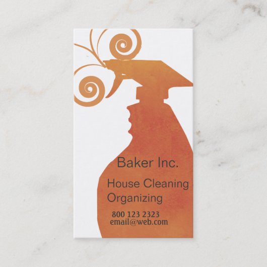 スプレープロフェッショナルハウスキーピングメイドクリーニング 名刺 (正面)