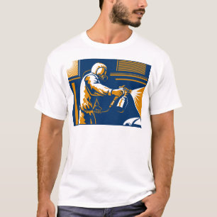 スプレーペインターの絵画の吹き付け器のレトロのスタイル Tシャツ