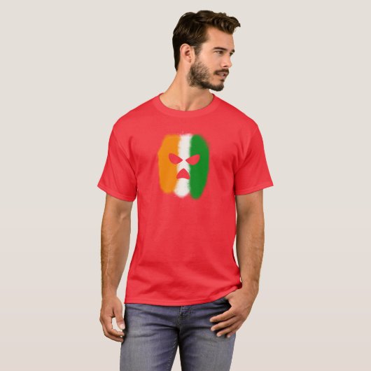 スプレーペイントステンシルバラクラバ Tシャツ (正面フル)