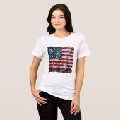 "スプレーペイントUSA" トライブレンドTシャツ (正面全面)