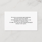 スプレーボトルのロゴ | 女性清掃用ガラス窓 名刺 (裏面)