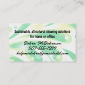 スプレーボトルスプラッシュグリーンナチュラルハウスクリーニング 名刺 (裏面)