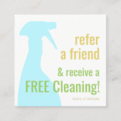 スプレーボトルハウスクリーニング顧客紹介カード 紹介カード (正面)