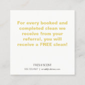 スプレーボトルハウスクリーニング顧客紹介カード 紹介カード (裏面)