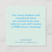 スプレーボトルハウスクリーニング顧客紹介カード 紹介カード (裏面)