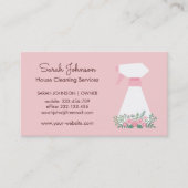 スプレーボトルフローラクリーニングサービスピンク 名刺 (正面)