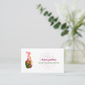 スプレーボトルフローラ清掃サービスガーデン 名刺 (スタンド正面)