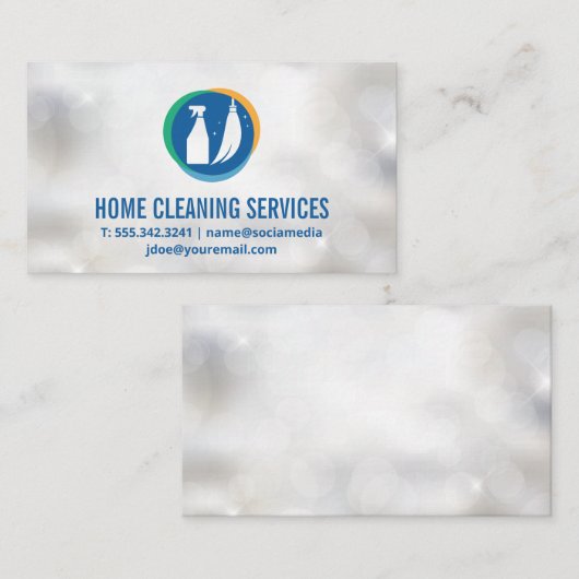 スプレーボトルブロムロゴ |スパークルクリーン 名刺 (正面/裏面)